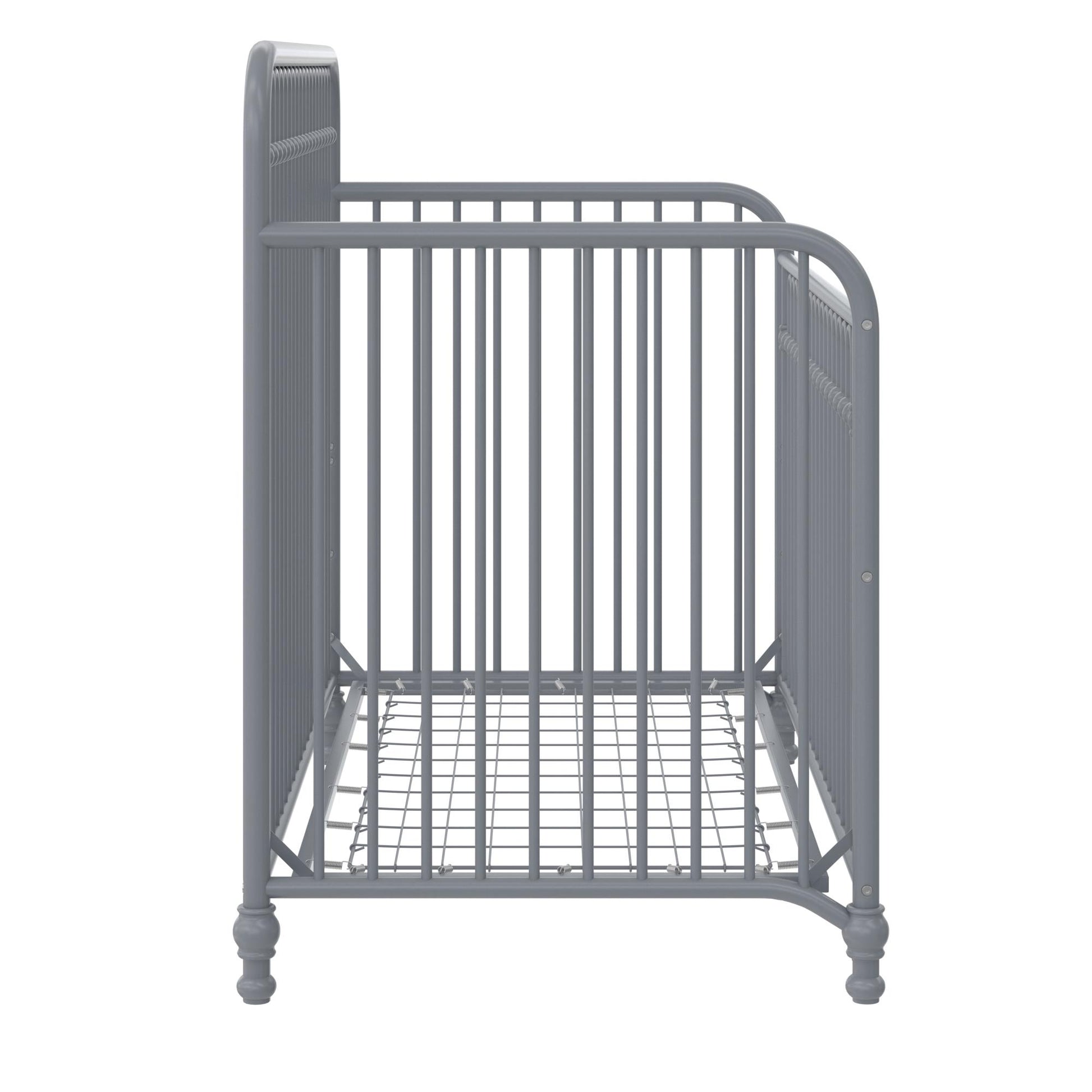 Ivy 3 in 1 Convertible Metal Crib - Dove Gray