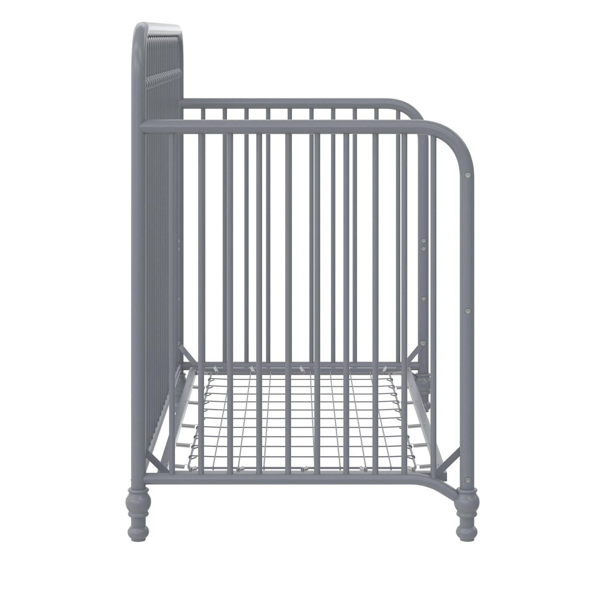 Ivy 3 in 1 Convertible Metal Crib - Dove Gray