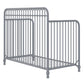 Ivy 3 in 1 Convertible Metal Crib - Dove Gray