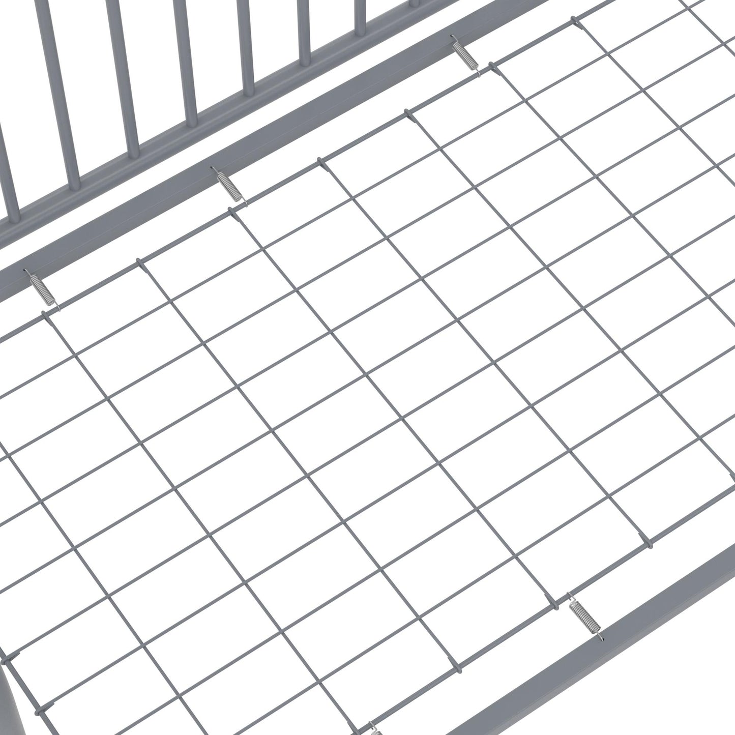 Ivy 3 in 1 Convertible Metal Crib - Dove Gray