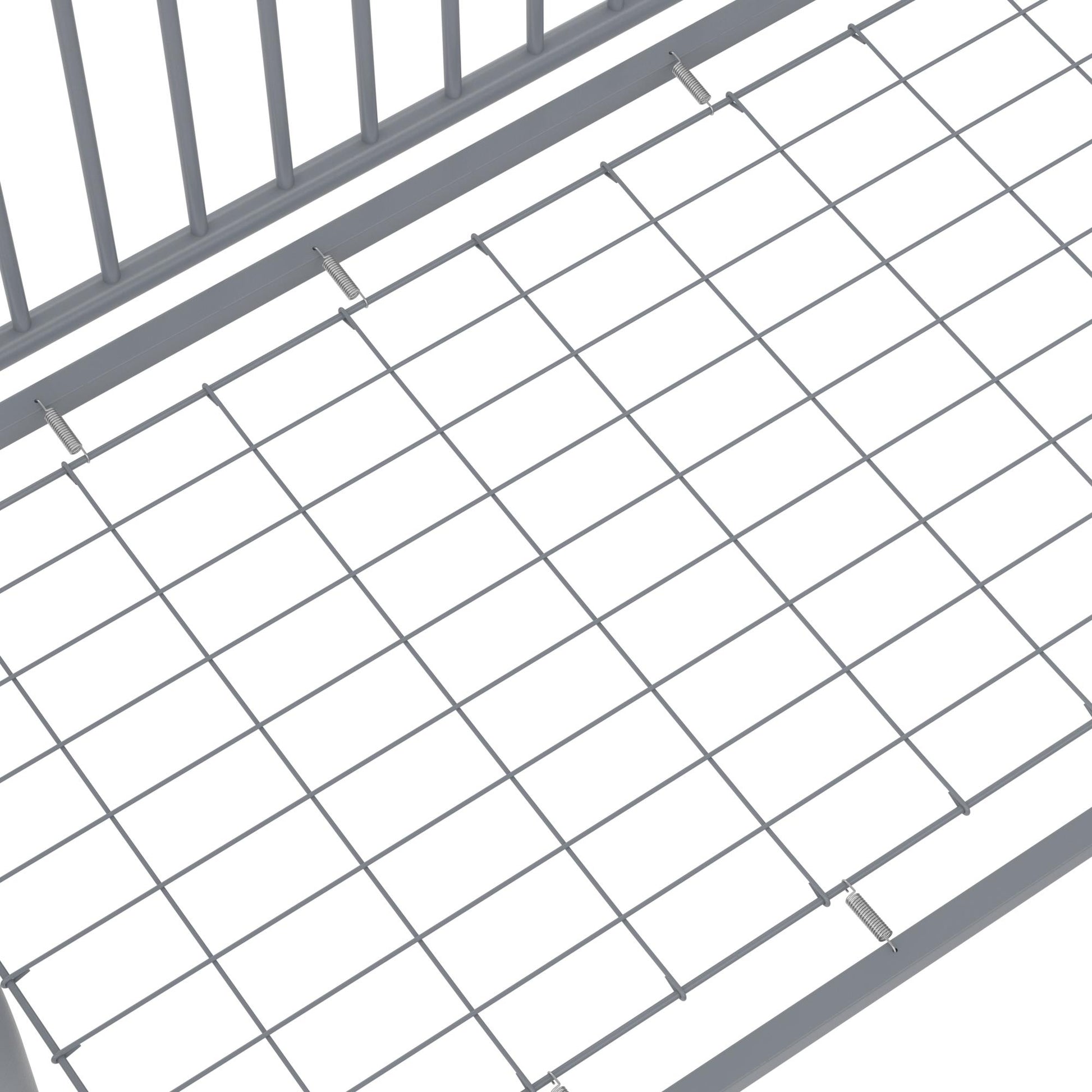 Ivy 3 in 1 Convertible Metal Crib - Dove Gray