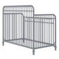 Ivy 3 in 1 Convertible Metal Crib - Dove Gray