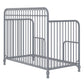 Ivy 3 in 1 Convertible Metal Crib - Dove Gray