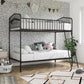 Bushwick Metal Bunk Bed - Black - Twin-Over-Twin