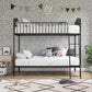 Bushwick Metal Bunk Bed - Black - Twin-Over-Twin