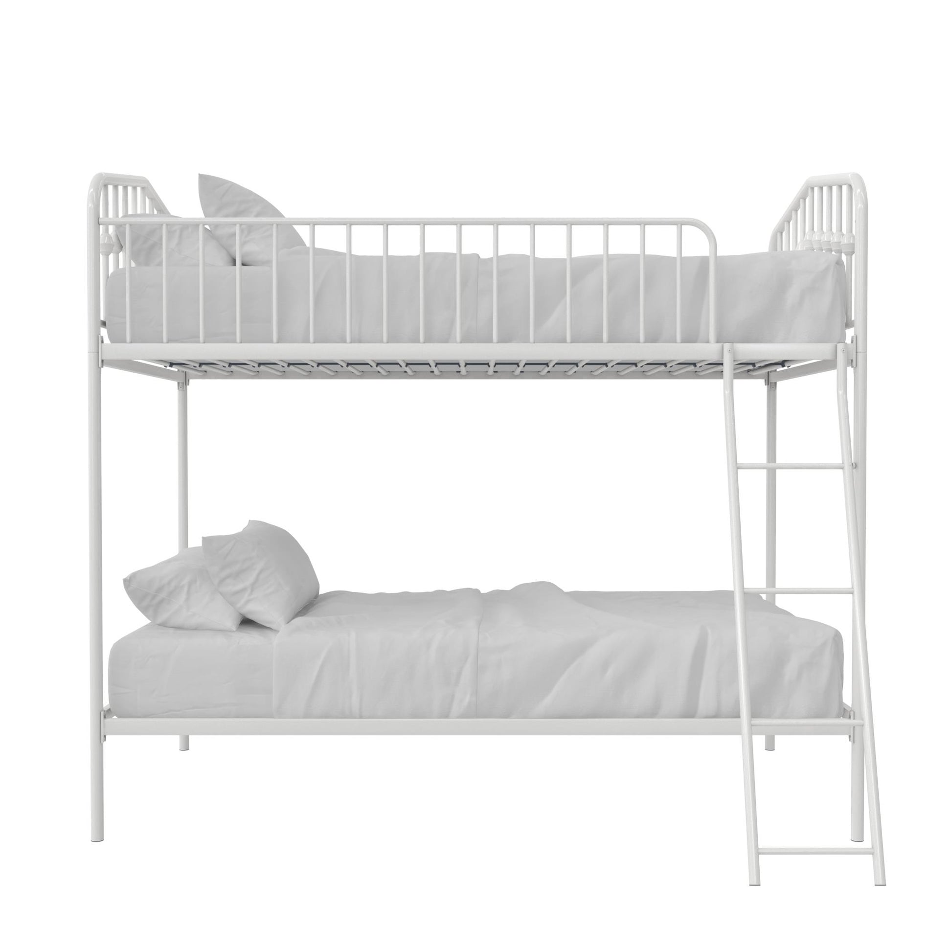 Bushwick Metal Bunk Bed - White - Twin-Over-Twin