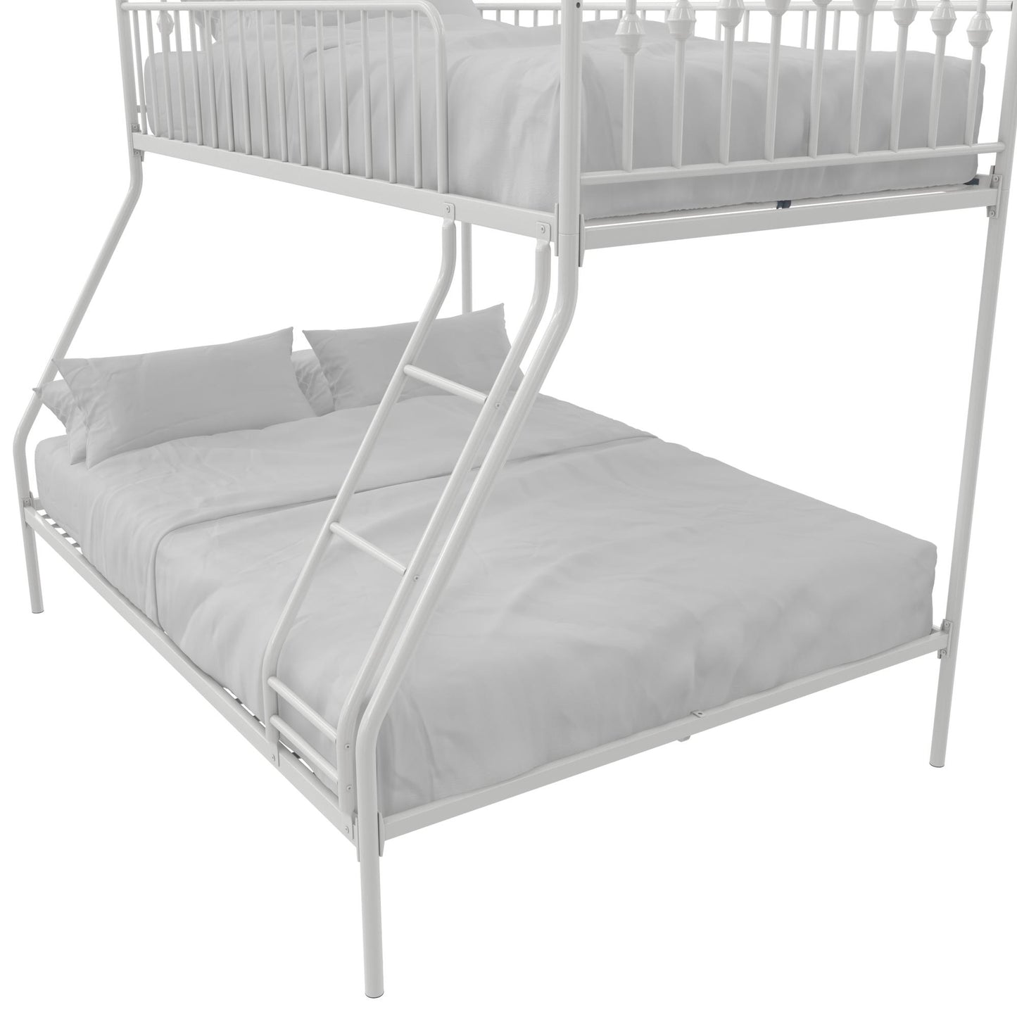 Bushwick Metal Bunk Bed - White - Twin-Over-Full