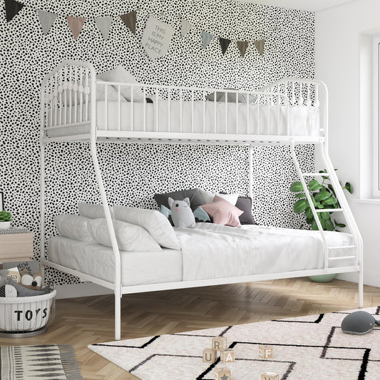 Bushwick Metal Bunk Bed - White - Twin-Over-Full