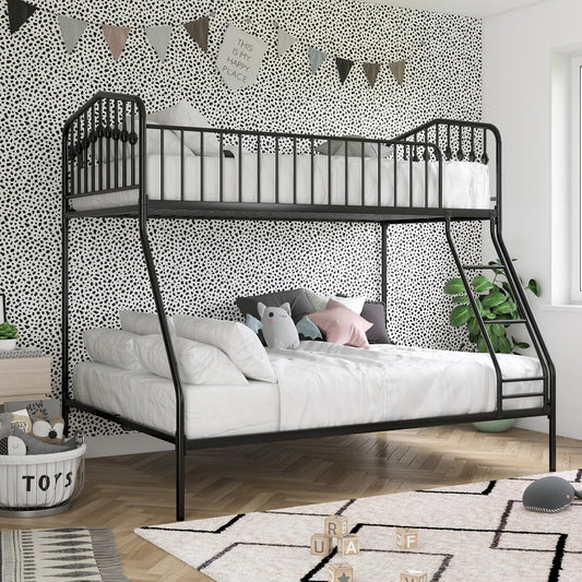 Bushwick Metal Bunk Bed - Black - Twin-Over-Full
