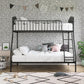 Bushwick Metal Bunk Bed - Black - Twin-Over-Full