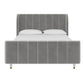 Valentina Upholstered Bed with Channel Tufting - Gray - Full