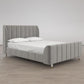 Valentina Upholstered Bed with Channel Tufting - Gray - Full