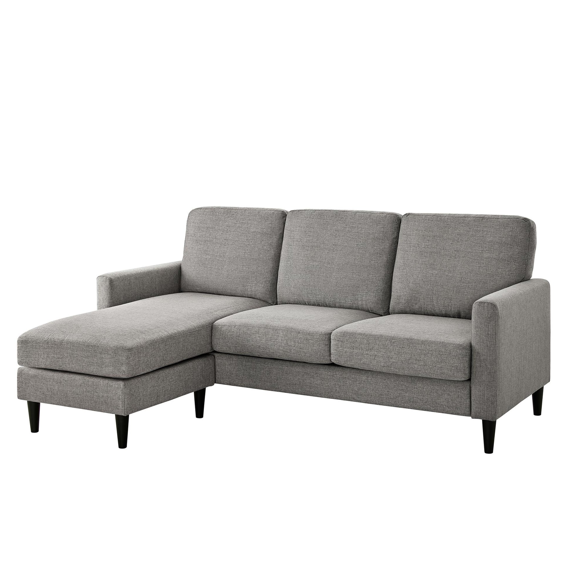 DHP Kaci Reversible Contemporary Upholstered Sectional, Gray - Gray