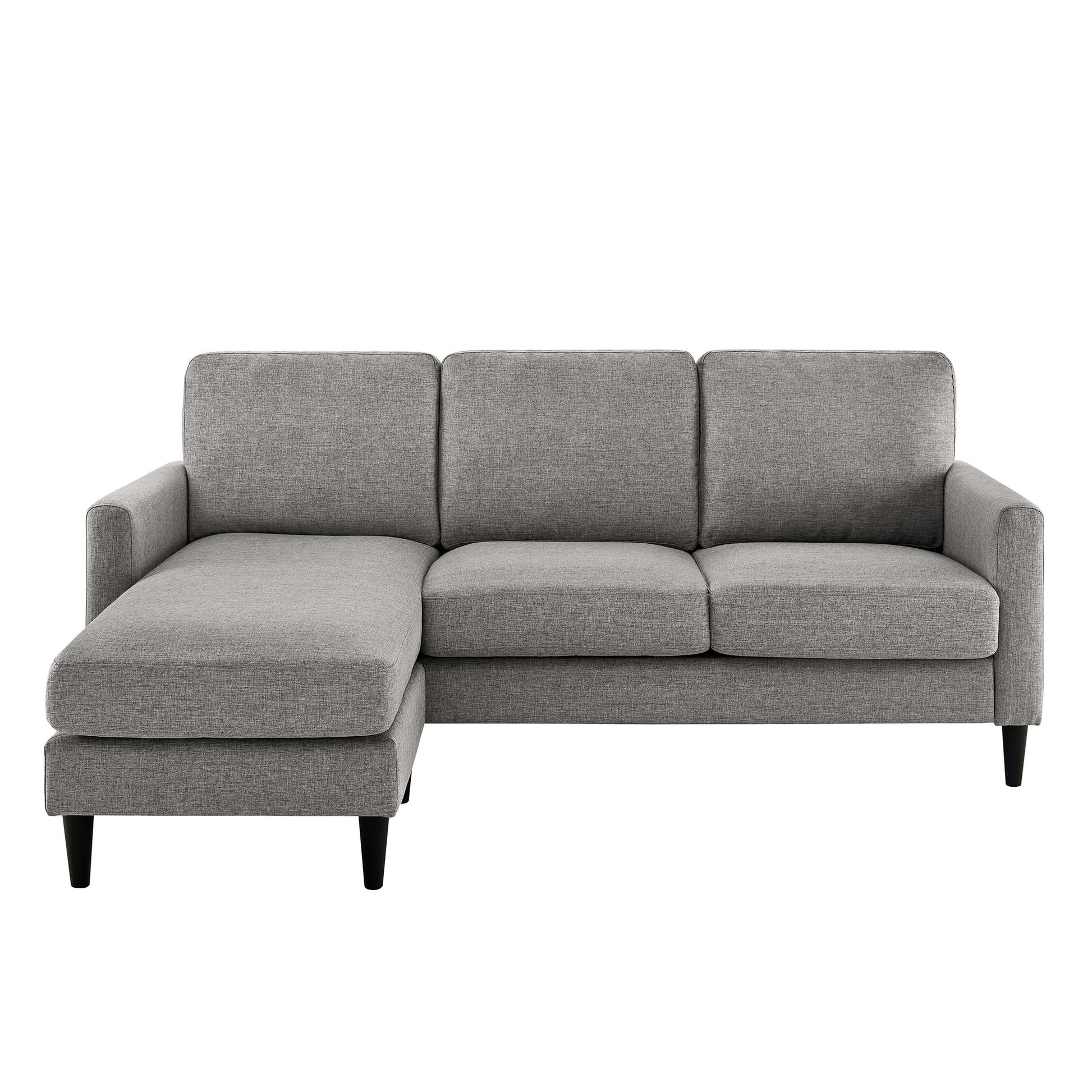 DHP Kaci Reversible Contemporary Upholstered Sectional, Gray - Gray