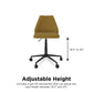 Brittany Office Chair with Casters - Mustard
