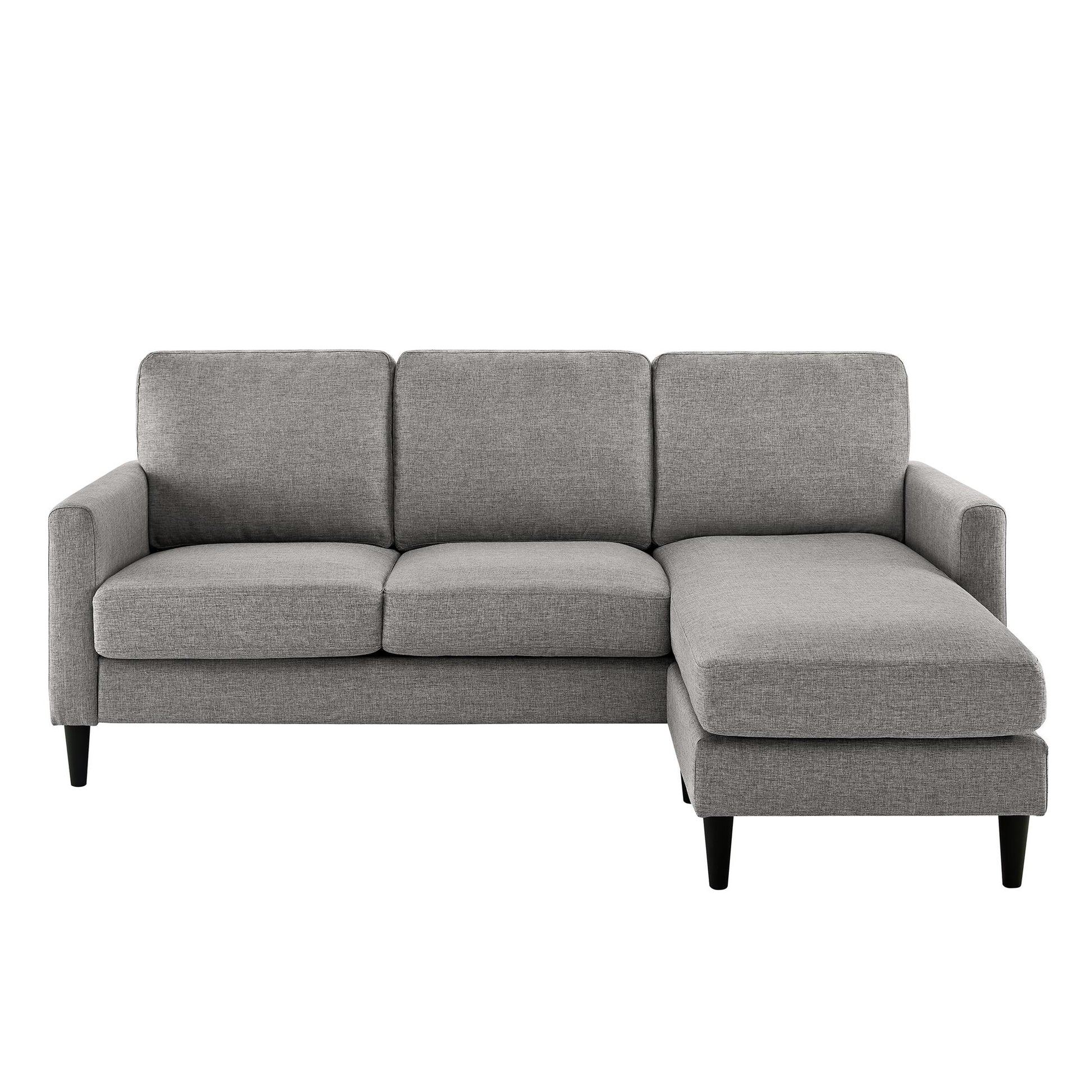 DHP Kaci Reversible Contemporary Upholstered Sectional, Gray - Gray