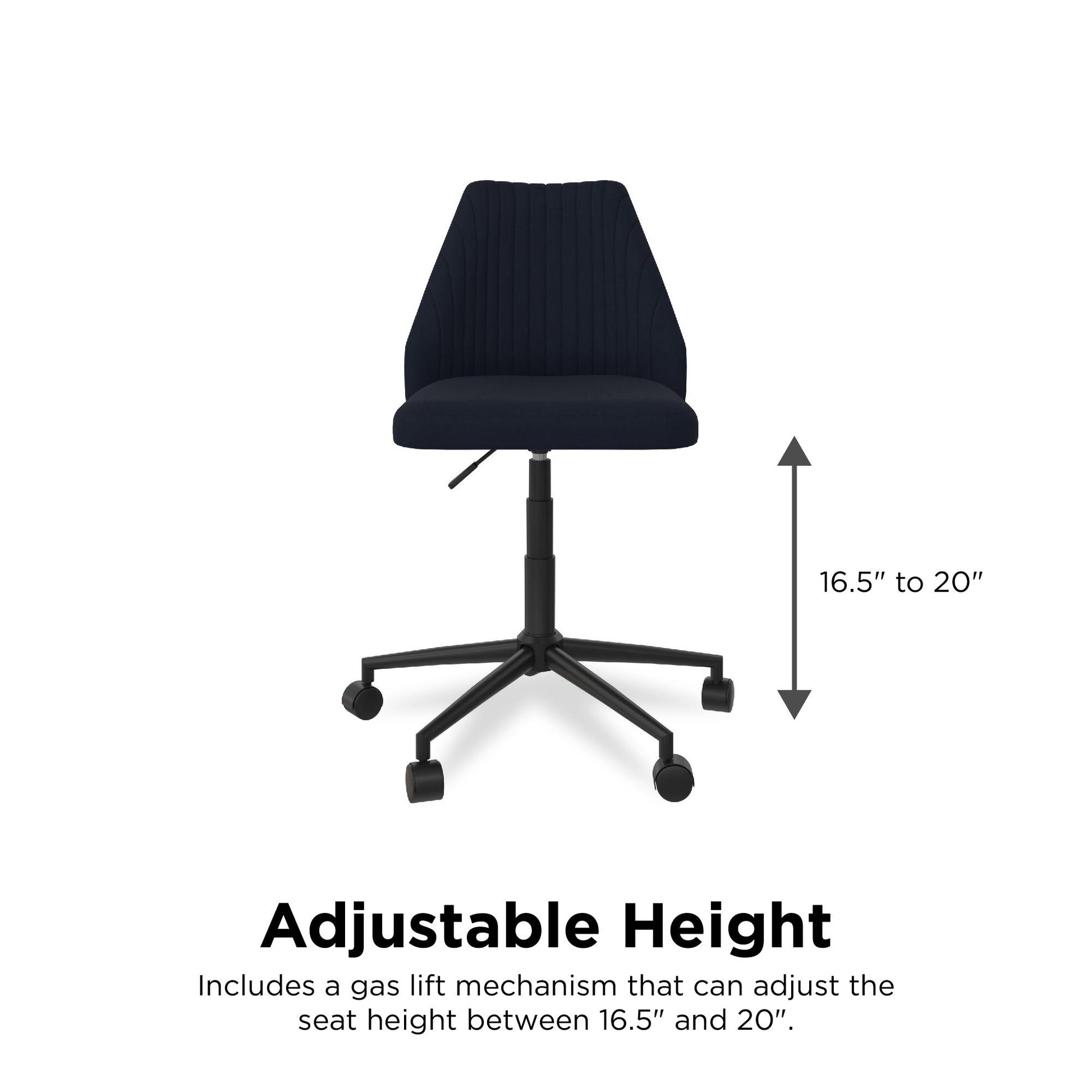 Brittany Office Chair with Casters - Blue