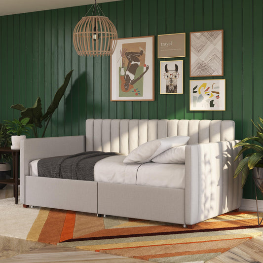 Brittany Daybed with Storage Drawers - Gray - Twin