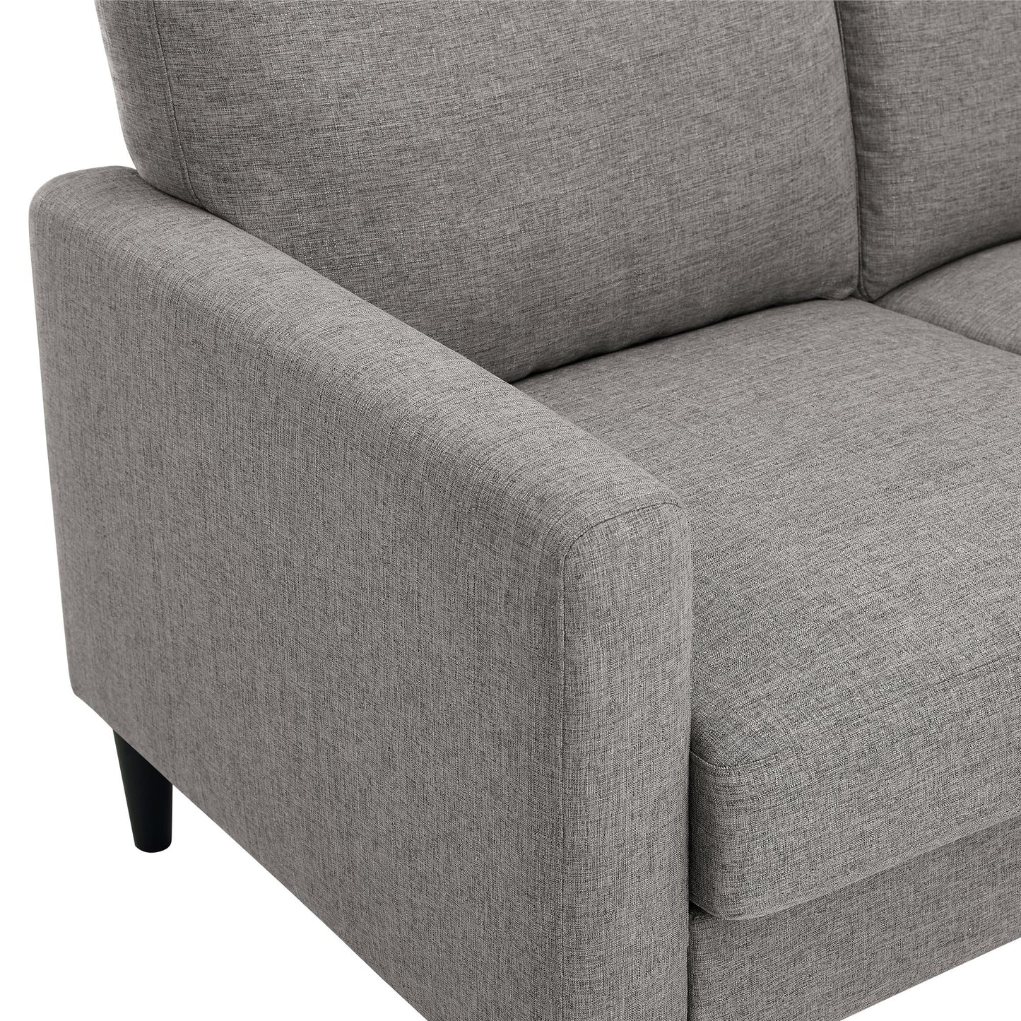 DHP Kaci Reversible Contemporary Upholstered Sectional, Gray - Gray