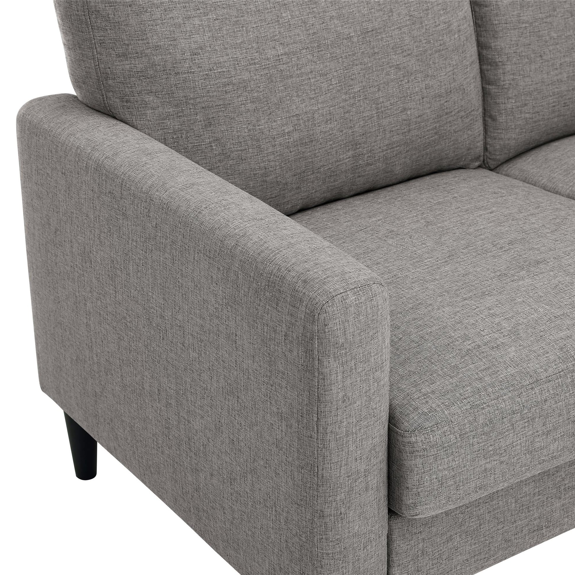DHP Kaci Reversible Contemporary Upholstered Sectional, Gray - Gray