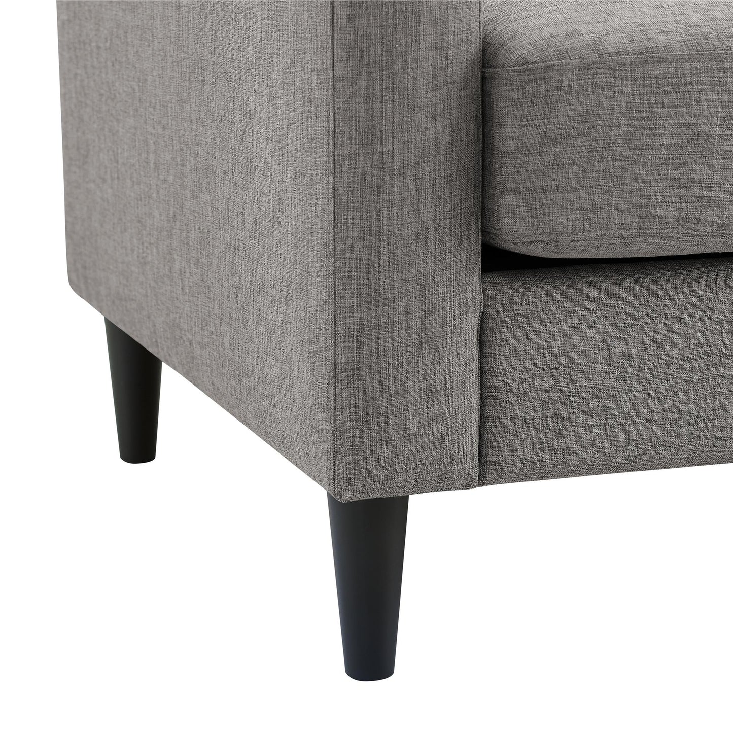 DHP Kaci Reversible Contemporary Upholstered Sectional, Gray - Gray