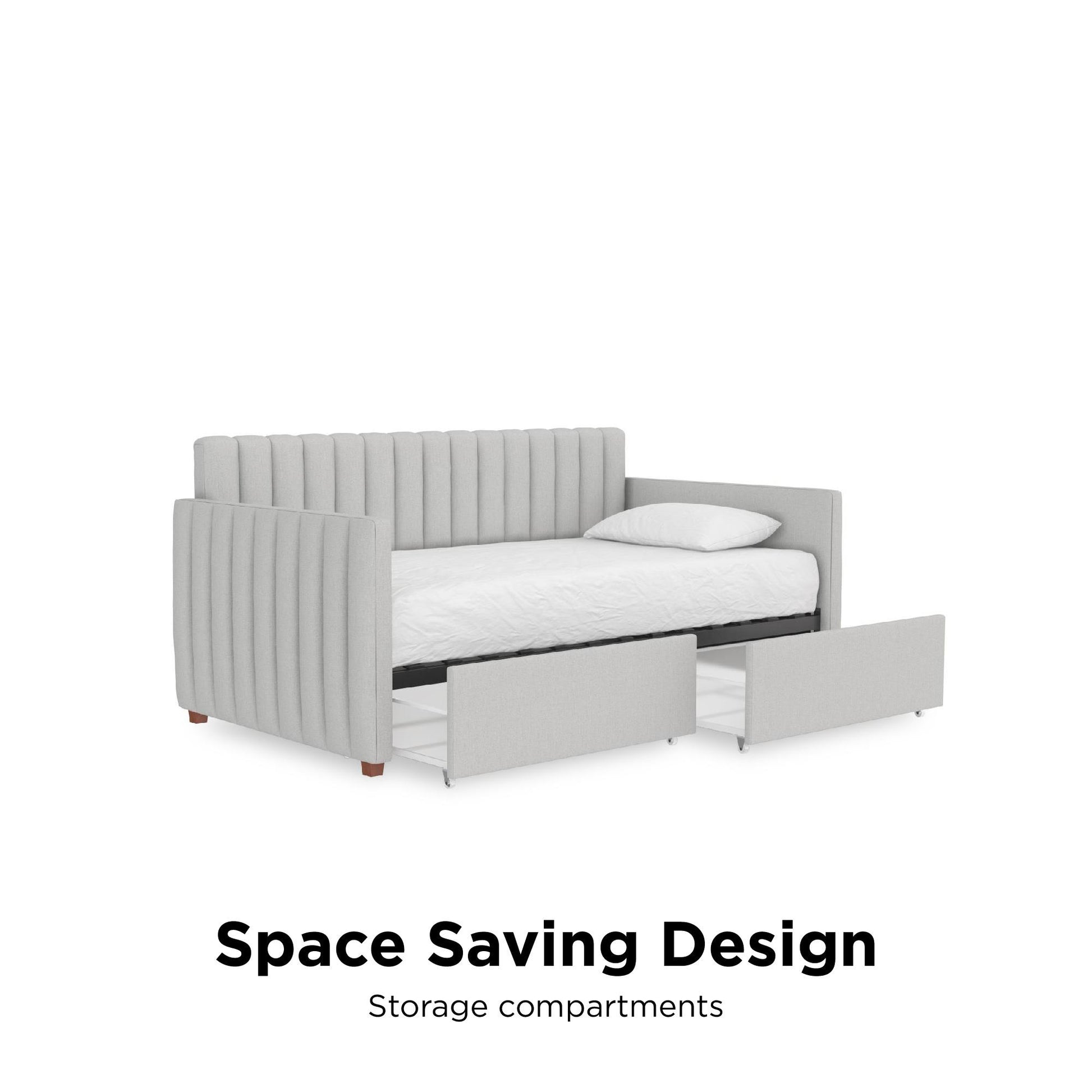 Brittany Daybed with Storage Drawers - Gray - Twin