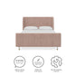 Valentina Upholstered Bed with Channel Tufting - Pink - Full