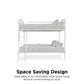 Bushwick Metal Bunk Bed - White - Twin-Over-Twin