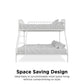Bushwick Metal Bunk Bed - White - Twin-Over-Full