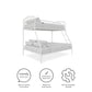 Bushwick Metal Bunk Bed - White - Twin-Over-Full