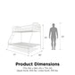 Bushwick Metal Bunk Bed - White - Twin-Over-Full