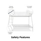 Bushwick Metal Bunk Bed - White - Twin-Over-Full
