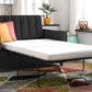Brittany Loveseat Sleeper Sofa with Memory Foam Mattress - Dark Gray Linen - Twin