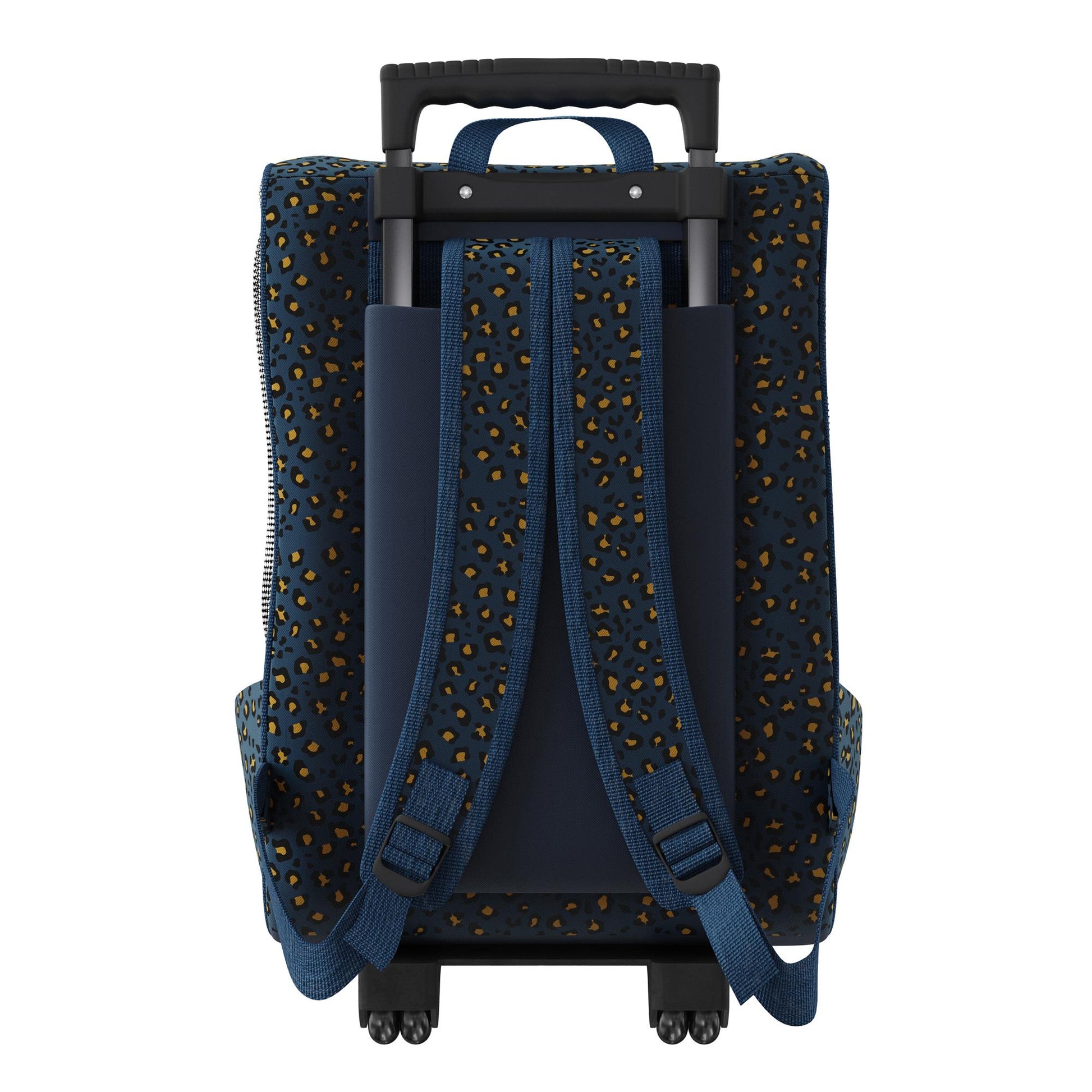 Kaya Pet Carrier Trolley with Pull Up Handle - Blue Cheetah