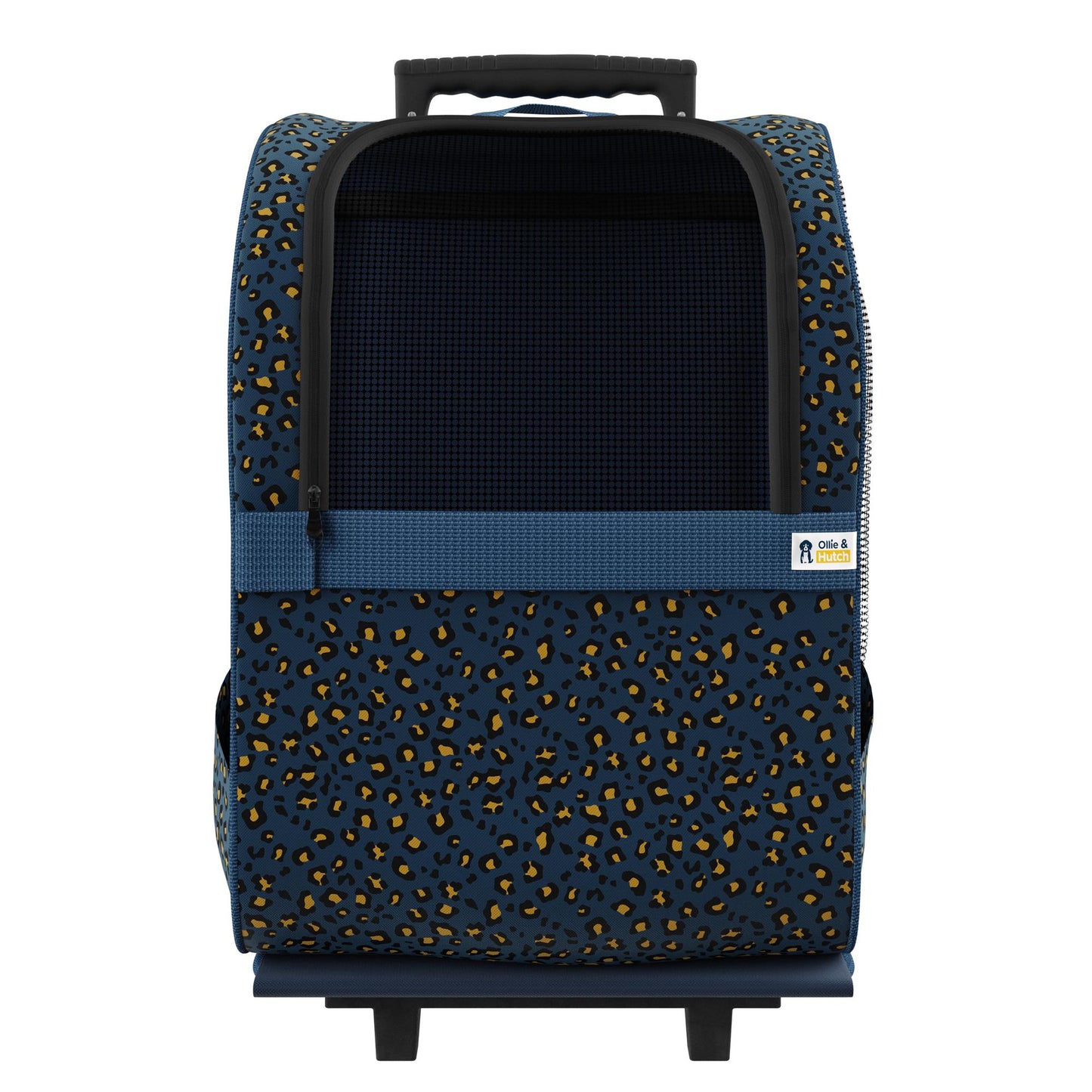 Kaya Pet Carrier Trolley with Pull Up Handle - Blue Cheetah