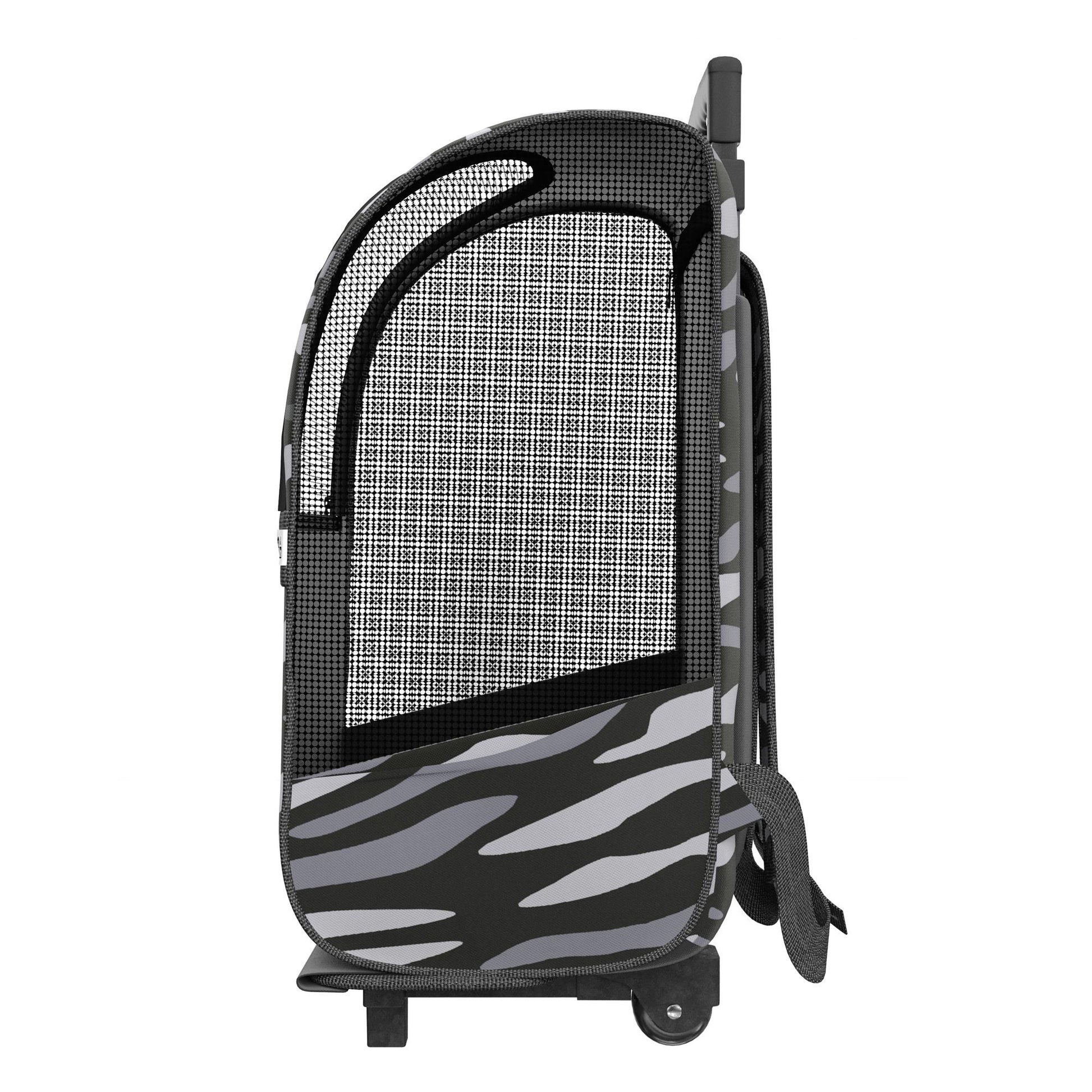 Kaya Pet Carrier Trolley with Pull Up Handle - Black Camouflage
