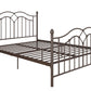 Tokyo Metal Bed with Headboard, Footboard and Metal Slats - Bronze - Full