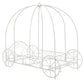 Metal Twin Carriage Bed Whimsical and Scrolled Design - White - Twin