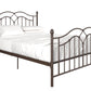 Tokyo Metal Bed with Headboard, Footboard and Metal Slats - Bronze - Full