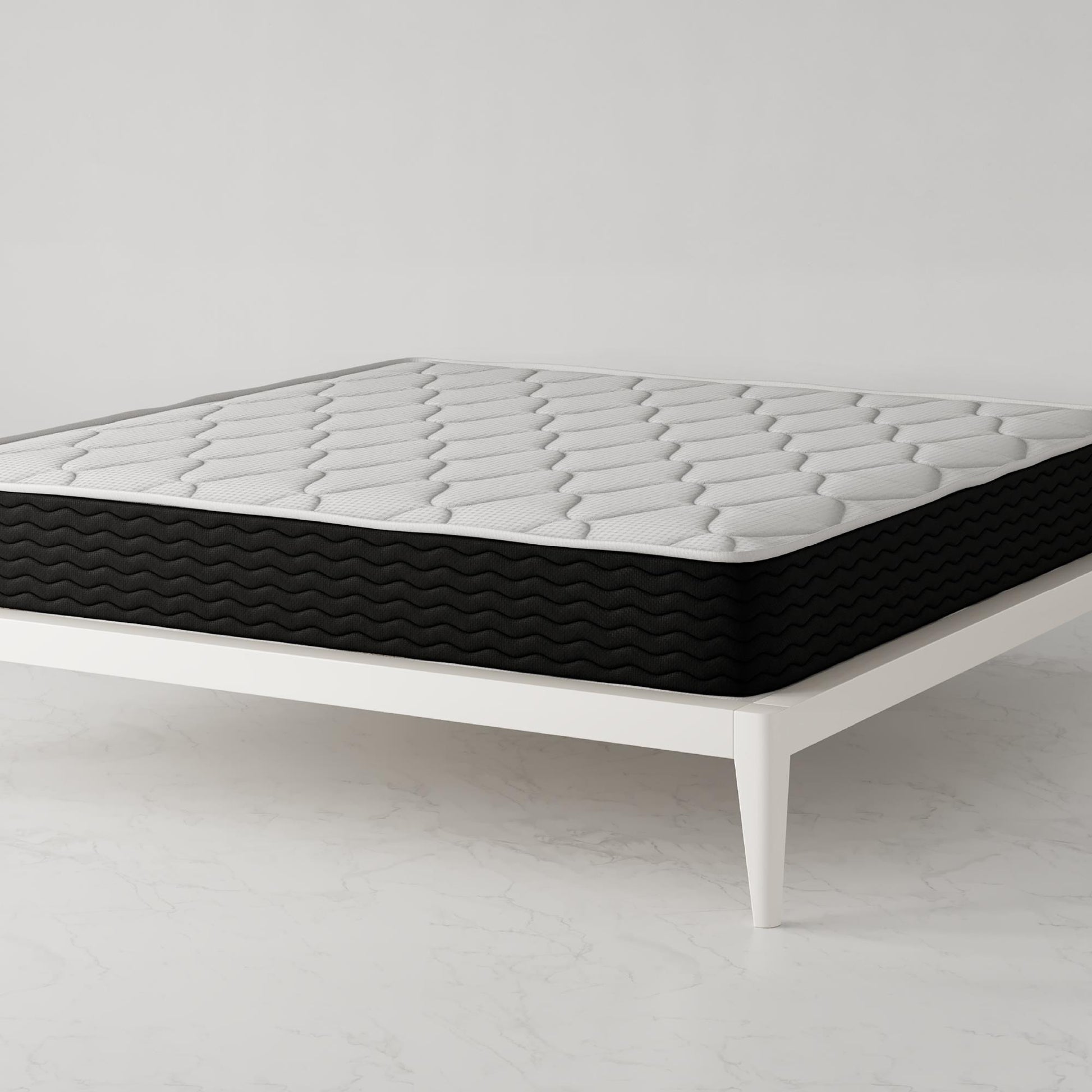Vitality 10 Inch Encased Coil with Charcoal Infused Memory Foam Hybrid Mattress - White - King