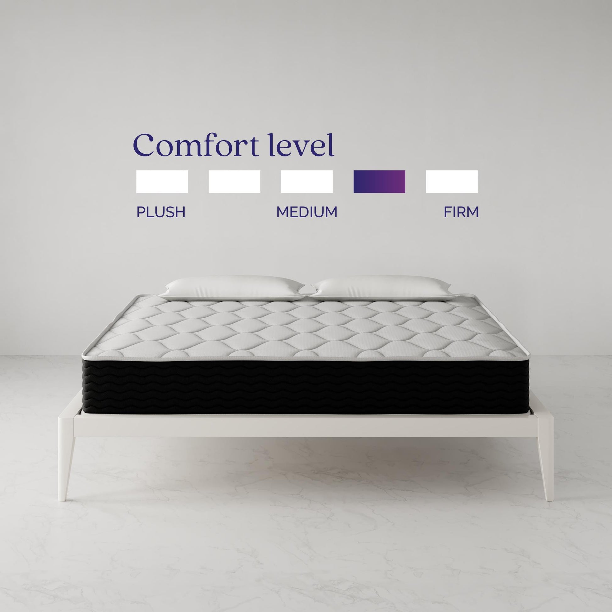 Vitality 10 Inch Encased Coil with Charcoal Infused Memory Foam Hybrid Mattress - White - King