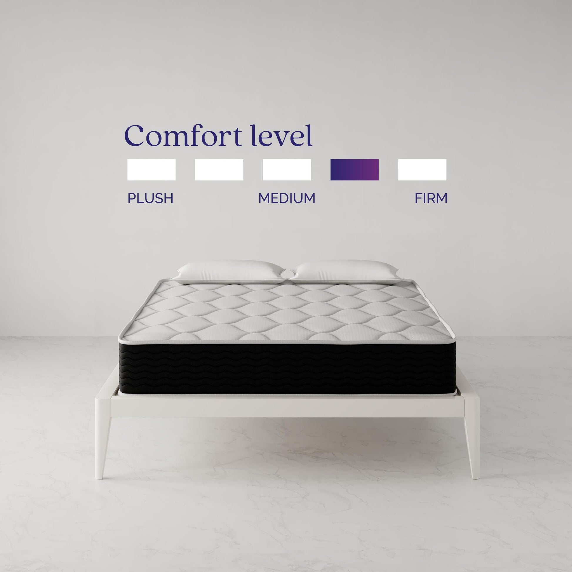 Vitality 10 Inch Encased Coil with Charcoal Infused Memory Foam Hybrid Mattress - White - Full