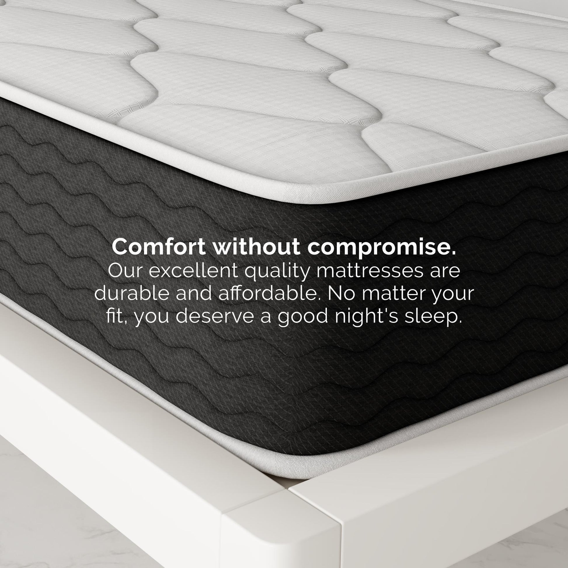 Vitality 10 Inch Encased Coil with Charcoal Infused Memory Foam Hybrid Mattress - White - Twin