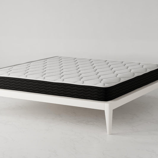 Vitality 8 Inch Encased Coil with Charcoal Infused Memory Foam Hybrid Mattress - White - King