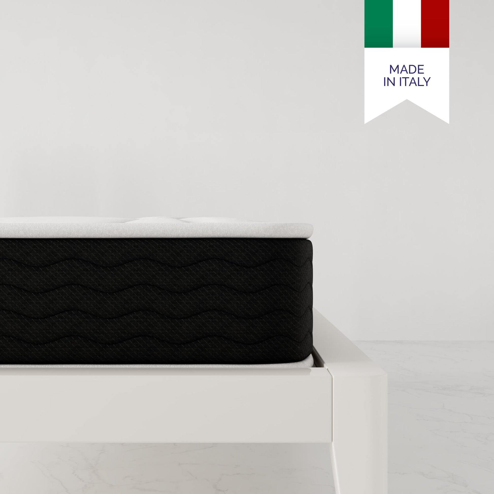 Vitality 8 Inch Encased Coil with Charcoal Infused Memory Foam Hybrid Mattress - White - Twin