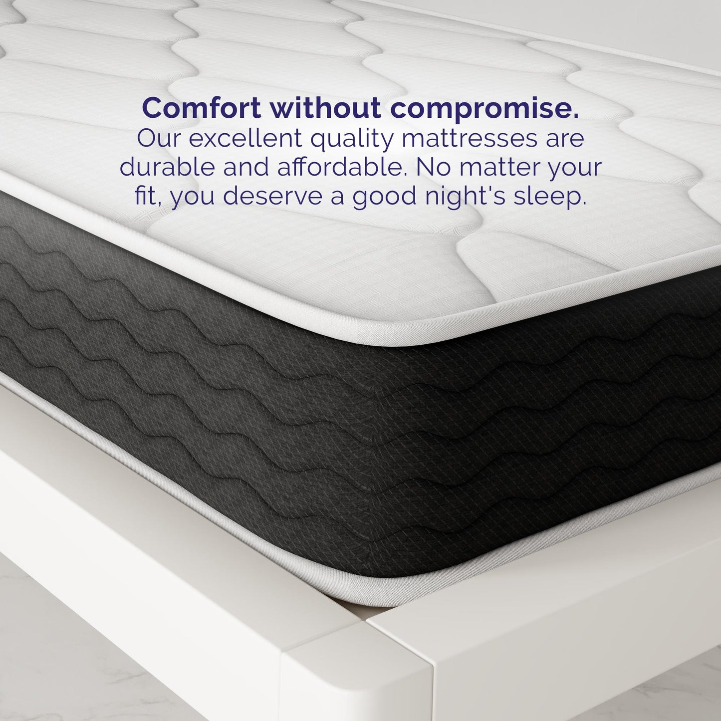 Vitality 8 Inch Encased Coil with Charcoal Infused Memory Foam Hybrid Mattress - White - Twin