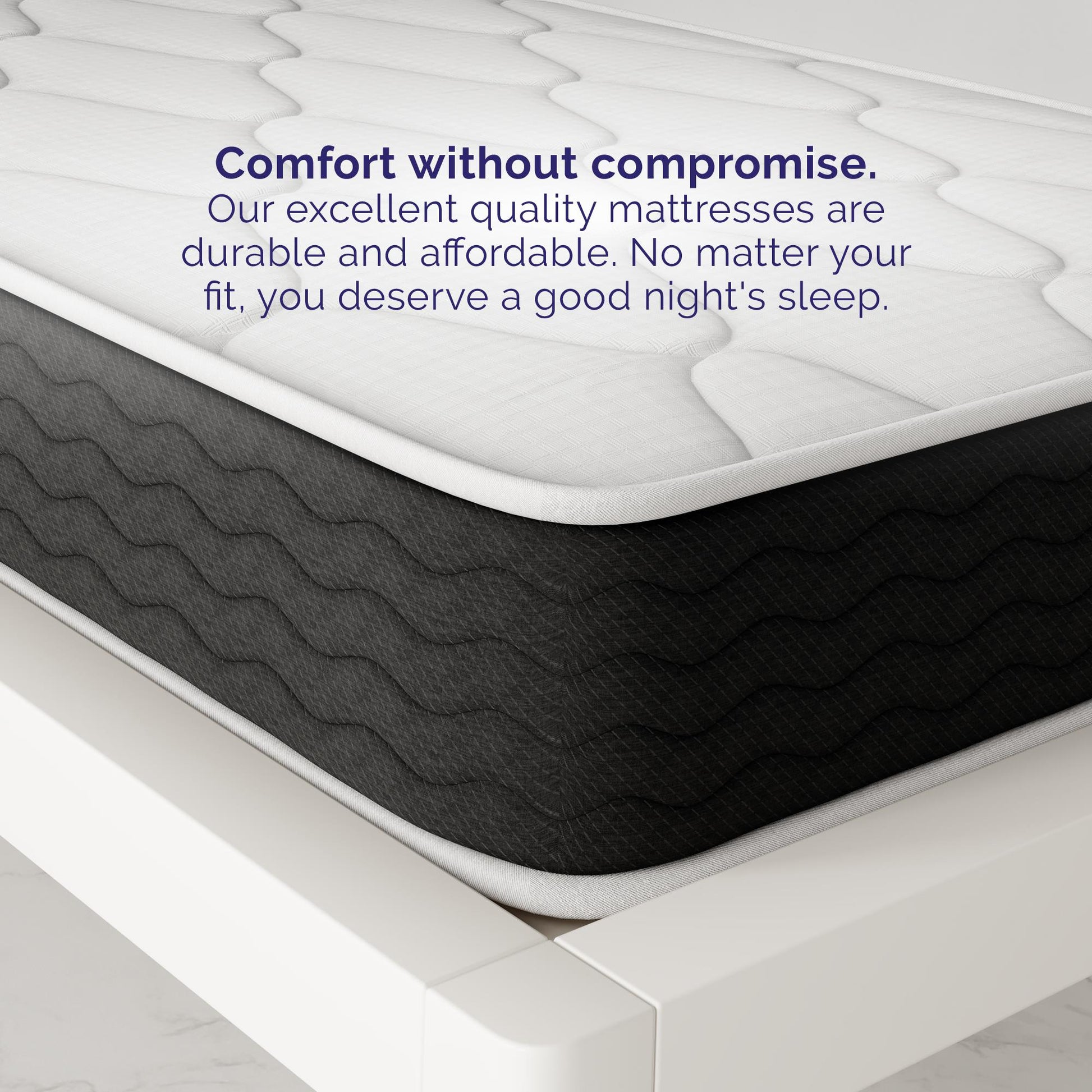 Vitality 8 Inch Encased Coil with Charcoal Infused Memory Foam Hybrid Mattress - White - Twin