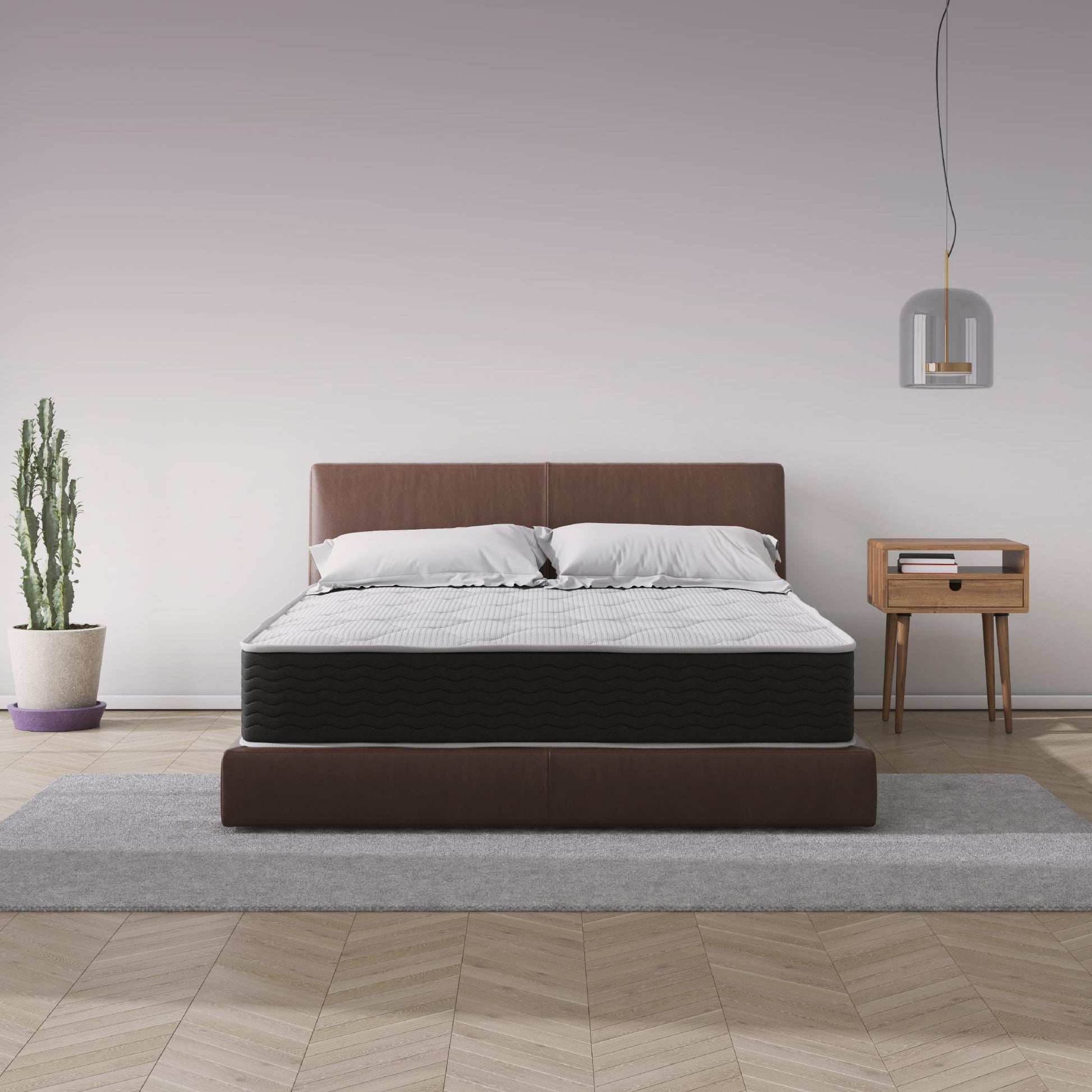 Vitality 10 Inch Encased Coil with Charcoal Infused Memory Foam Hybrid Mattress - White - Full