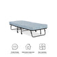 Levy Folding Guest Bed with Metal Frame and 4 Inch Mattress - Black - Twin