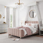 Valentina Upholstered Bed with Channel Tufting - Pink - Full